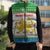 Sierra Leone Christmas Sleeveless Puffer Jacket with Festive Green Pattern, Golden Lion Emblem, and Santa Sleigh Motif - Wonder Print Shop