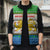 Sierra Leone Christmas Sleeveless Puffer Jacket with Festive Green Pattern, Golden Lion Emblem, and Santa Sleigh Motif - Wonder Print Shop