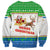 Sierra Leone Christmas Sweatshirt with Festive Green Pattern, Golden Lion Emblem, and Santa Sleigh Motif - Wonder Print Shop