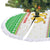 Sierra Leone Christmas Tree Skirt with Festive Green Pattern, Golden Lion Emblem, and Santa Sleigh Motif - Wonder Print Shop