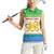 Sierra Leone Christmas Women Sleeveless Polo Shirt with Festive Green Pattern, Golden Lion Emblem, and Santa Sleigh Motif - Wonder Print Shop