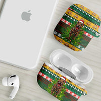 Christmas T Rex In Noel Tree AirPods Case Xmas Holiday Patterns - Wonder Print Shop