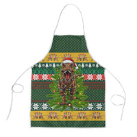Christmas T Rex In Noel Tree Apron Xmas Holiday Patterns - Wonder Print Shop