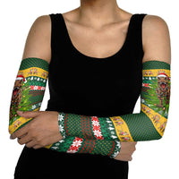 Christmas T Rex In Noel Tree Arm Sleeves Xmas Holiday Patterns - Wonder Print Shop