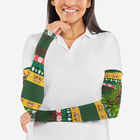 Christmas T Rex In Noel Tree Arm Sleeves Xmas Holiday Patterns - Wonder Print Shop