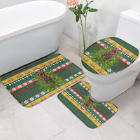 Christmas T Rex In Noel Tree Bathroom Set Xmas Holiday Patterns - Wonder Print Shop