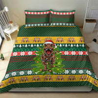 Christmas T Rex In Noel Tree Bedding Set Xmas Holiday Patterns - Wonder Print Shop