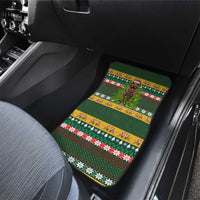 Christmas T Rex In Noel Tree Car Mats Xmas Holiday Patterns - Wonder Print Shop
