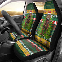Christmas T Rex In Noel Tree Car Seat Cover Xmas Holiday Patterns - Wonder Print Shop