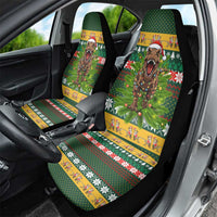 Christmas T Rex In Noel Tree Car Seat Cover Xmas Holiday Patterns - Wonder Print Shop