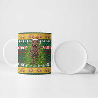 Christmas T Rex In Noel Tree Ceramic Mug Xmas Holiday Patterns - Wonder Print Shop