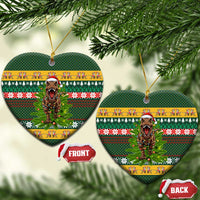 Christmas T Rex In Noel Tree Ceramic Ornament Xmas Holiday Patterns - Wonder Print Shop