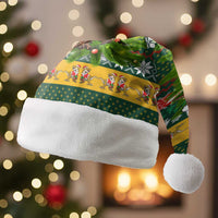 Christmas T Rex In Noel Tree Christmas Santa Hat Xmas Holiday Patterns - Wonder Print Shop