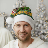 Christmas T Rex In Noel Tree Christmas Santa Hat Xmas Holiday Patterns - Wonder Print Shop