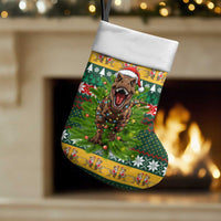 Christmas T Rex In Noel Tree Christmas Stocking Xmas Holiday Patterns - Wonder Print Shop