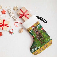 Christmas T Rex In Noel Tree Christmas Stocking Xmas Holiday Patterns - Wonder Print Shop