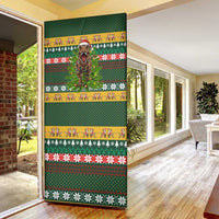 Christmas T Rex In Noel Tree Door Cover Xmas Holiday Patterns - Wonder Print Shop