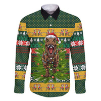 Christmas T Rex In Noel Tree Family Matching Mermaid Dress and Hawaiian Shirt Xmas Holiday Patterns - Wonder Print Shop