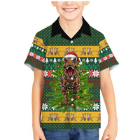 Christmas T Rex In Noel Tree Family Matching Mermaid Dress and Hawaiian Shirt Xmas Holiday Patterns - Wonder Print Shop