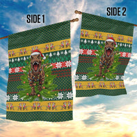 Christmas T Rex In Noel Tree Garden Flag Xmas Holiday Patterns - Wonder Print Shop