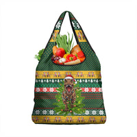 Christmas T Rex In Noel Tree Grocery Bag Xmas Holiday Patterns - Wonder Print Shop
