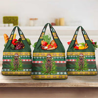 Christmas T Rex In Noel Tree Grocery Bag Xmas Holiday Patterns - Wonder Print Shop