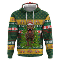 Christmas T Rex In Noel Tree Hoodie Xmas Holiday Patterns - Wonder Print Shop