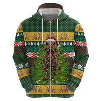 Christmas T Rex In Noel Tree Hoodie Xmas Holiday Patterns - Wonder Print Shop