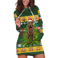 Christmas T Rex In Noel Tree Hoodie Dress Xmas Holiday Patterns - Wonder Print Shop