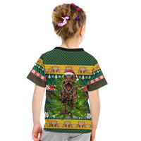 Christmas T Rex In Noel Tree Kid T Shirt Xmas Holiday Patterns - Wonder Print Shop