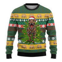 Christmas T Rex In Noel Tree Ugly Christmas Sweater Xmas Holiday Patterns - Wonder Print Shop