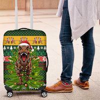 Christmas T Rex In Noel Tree Luggage Cover Xmas Holiday Patterns - Wonder Print Shop