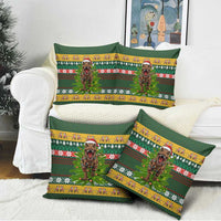 Christmas T Rex In Noel Tree Pillow Cover Xmas Holiday Patterns - Wonder Print Shop
