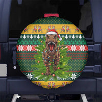 Christmas T Rex In Noel Tree Spare Tire Cover Xmas Holiday Patterns - Wonder Print Shop