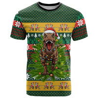 Christmas T Rex In Noel Tree T Shirt Xmas Holiday Patterns - Wonder Print Shop