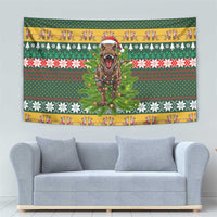 Christmas T Rex In Noel Tree Tapestry Xmas Holiday Patterns - Wonder Print Shop