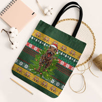 Christmas T Rex In Noel Tree Tote Bag Xmas Holiday Patterns - Wonder Print Shop