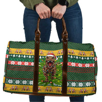 Christmas T Rex In Noel Tree Travel Bag Xmas Holiday Patterns - Wonder Print Shop