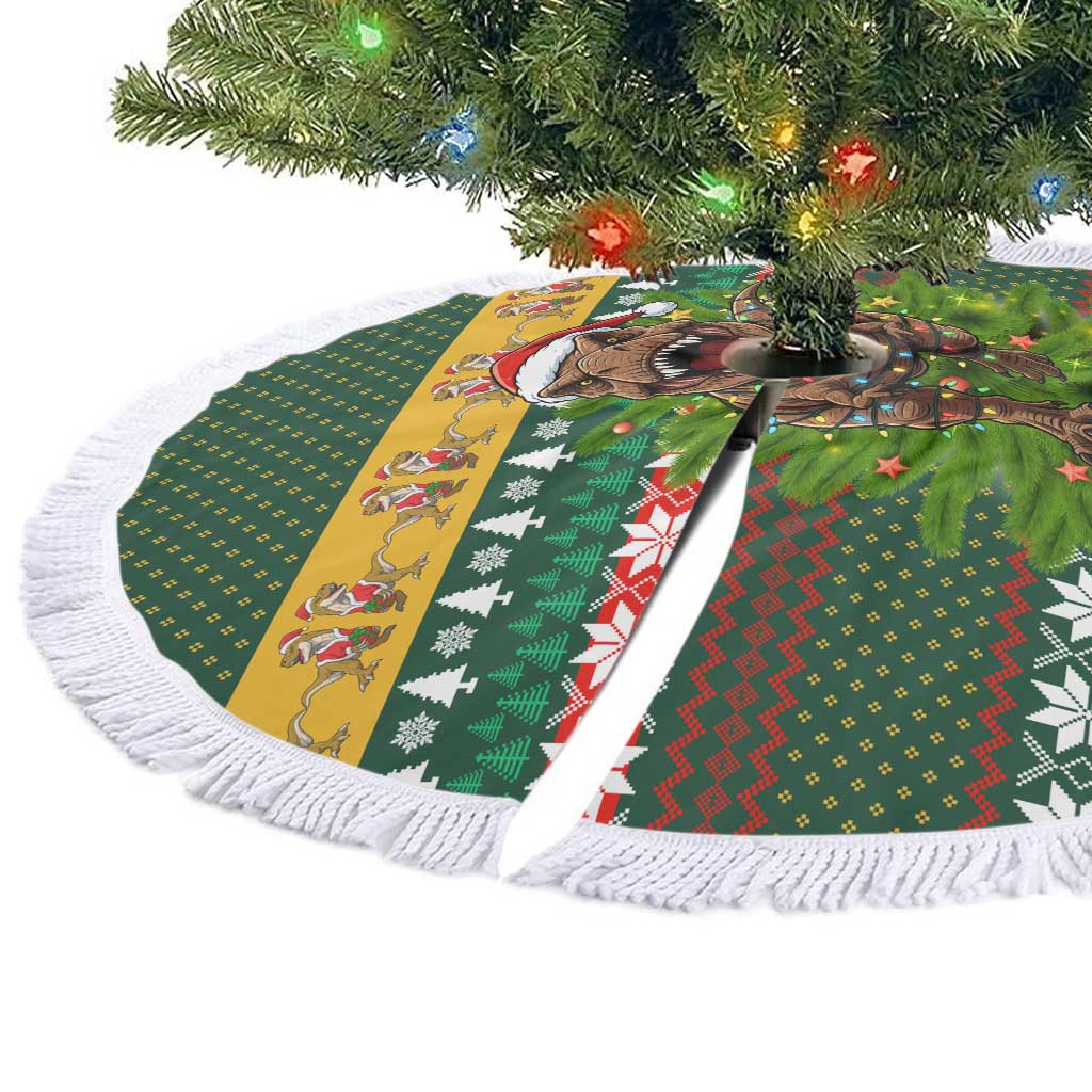 Christmas T Rex In Noel Tree Tree Skirt Xmas Holiday Patterns - Wonder Print Shop