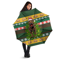 Christmas T Rex In Noel Tree Umbrella Xmas Holiday Patterns - Wonder Print Shop