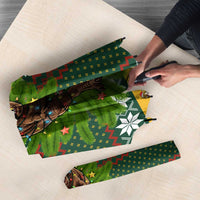 Christmas T Rex In Noel Tree Umbrella Xmas Holiday Patterns - Wonder Print Shop