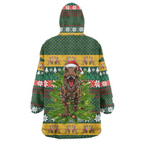 Christmas T Rex In Noel Tree Wearable Blanket Hoodie Xmas Holiday Patterns - Wonder Print Shop