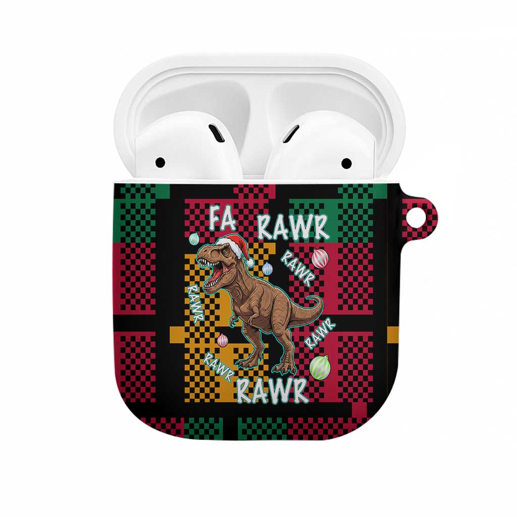 Christmas T Rex Rawr Rawr Rawr AirPods Case Xmas Holiday Patterns - Wonder Print Shop