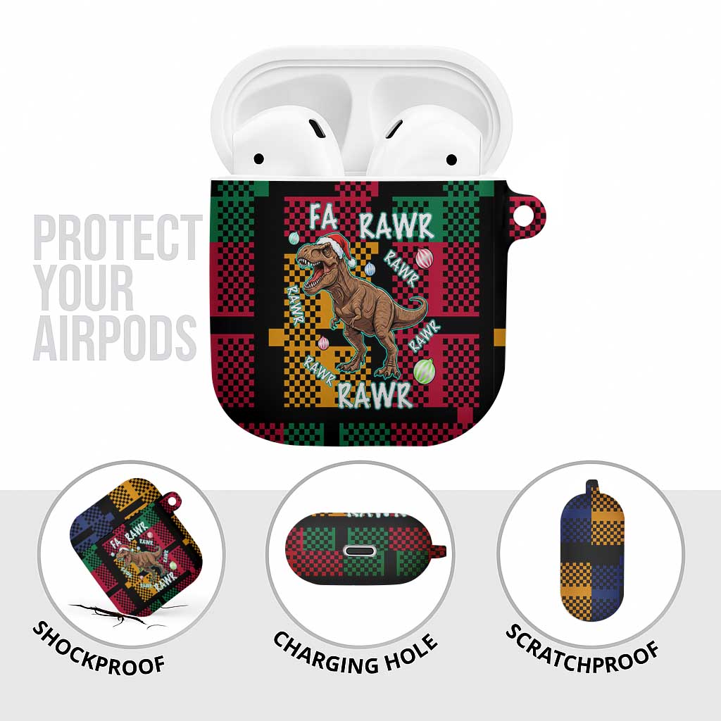 Christmas T Rex Rawr Rawr Rawr AirPods Case Xmas Holiday Patterns - Wonder Print Shop