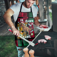 Christmas T Rex Rawr Rawr Rawr Apron Xmas Holiday Patterns - Wonder Print Shop