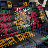 Christmas T Rex Rawr Rawr Rawr Back Car Seat Cover Xmas Holiday Patterns - Wonder Print Shop