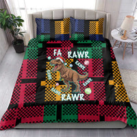 Christmas T Rex Rawr Rawr Rawr Bedding Set Xmas Holiday Patterns - Wonder Print Shop