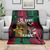 Christmas T Rex Rawr Rawr Rawr Blanket Xmas Holiday Patterns - Wonder Print Shop
