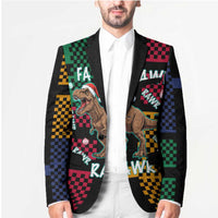 Christmas T Rex Rawr Rawr Rawr Blazer Xmas Holiday Patterns - Wonder Print Shop