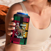 Christmas T Rex Rawr Rawr Rawr 4 in 1 Can Cooler Tumbler Xmas Holiday Patterns - Wonder Print Shop